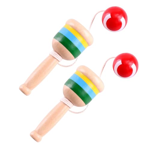 KONTONTY 2 Stück Kendama Becherspiel aus Natürlichem Holz Teiliges Geschicklichkeitsspiel zur Hand Augen Koordination Fördert Balance und Konzentration Geeignet für Jungen Zufällige Farbe KONTONTY 2 Stück Kendama Becherspiel aus Natürlichem Holz Teiliges Geschicklichkeitsspiel zur Hand Augen Koordination Fördert Balance und Konzentration Geeignet für Jungen Zufällige Farbe von KONTONTY