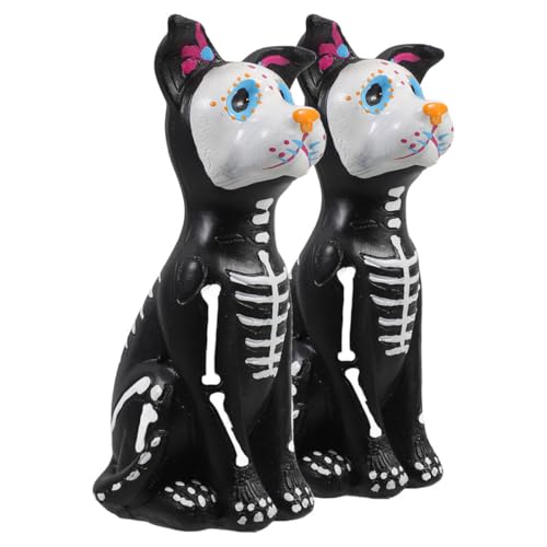 KONTONTY 2 Stück Kleine Blumenhundspielzeug Halloween Die Dekoration Tag der Toten Figuren drinnen Skelettfiguren Statue gruselig für Skelette Hundeskelett Harz Black KONTONTY 2 Stück Kleine Blumenhundspielzeug Halloween Die Dekoration Tag der Toten Figuren drinnen Skelettfiguren Statue gruselig für Skelette Hundeskelett Harz Black von KONTONTY