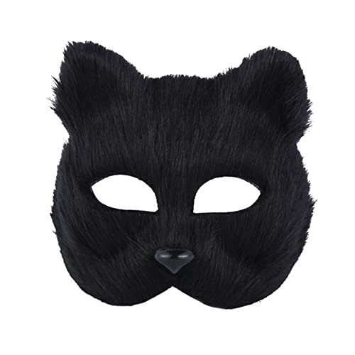 KONTONTY Halloween Kreative Maske Cosplay Maske Lustige Tiermaske Performance Requisiten Partyzubehör Schwarze Damen Hautpflege von KONTONTY