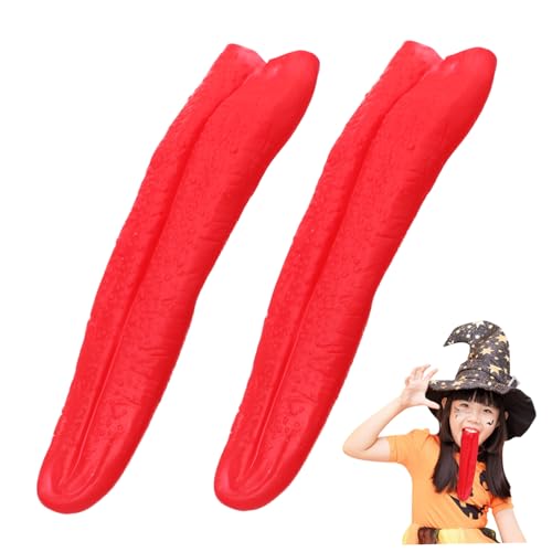 KONTONTY 2 Stück Lange Zungenmagie Requisiten Dekorationen Halloween falsche Zungen gefälscht Schreckensstreich Geist Dekoration Party Zungenrequisiten Horror-Requisite simulierte Zunge rot KONTONTY 2 Stück Lange Zungenmagie Requisiten Dekorationen Halloween falsche Zungen gefälscht Schreckensstreich Geist Dekoration Party Zungenrequisiten Horror-Requisite simulierte Zunge rot von KONTONTY