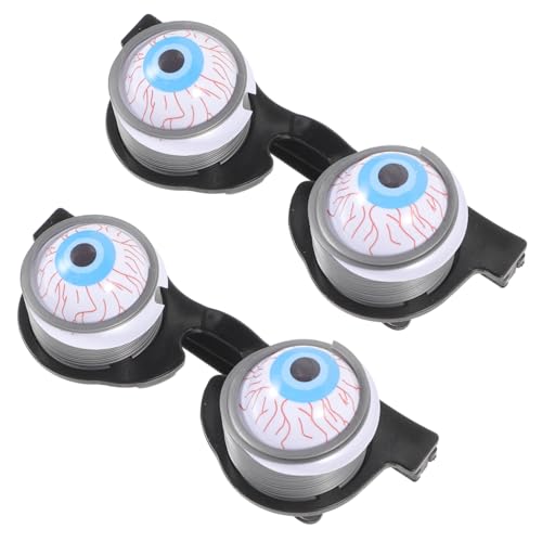 KONTONTY 2 Stück Lustige Augapfel Brille mit Realistische Grusel Requisiten für Party und Streich Umweltfreundliche Kunststoffbrille für Halloween und Spaßige Dekoration von KONTONTY