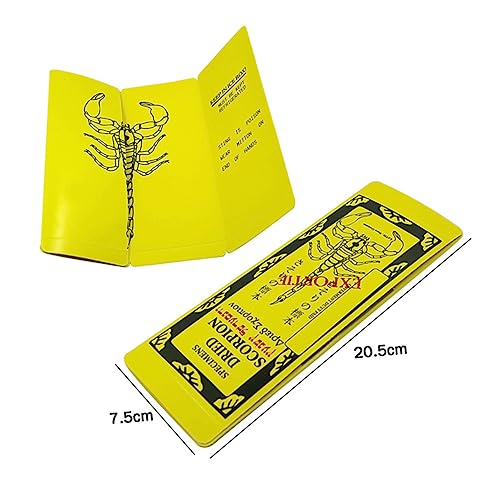 KONTONTY 2 Stück Magische Requisiten Halloween Dekoration Halloween-Dekoration Halloween Decor Fun Toy Toys getrocknetes Skorpionexemplar -Exemplar Werkzeug Yellow von KONTONTY