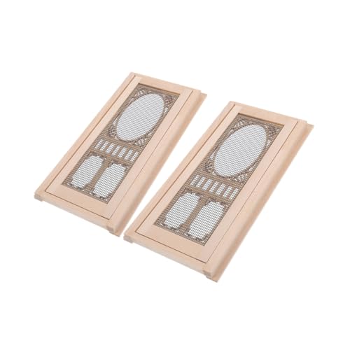 KONTONTY 2 Stück Maßstab Hohlsieb Tür für DIY Puppenhaus Möbel Realistische Mini Tür Dekoration für Klassische und Moderne Puppenhäuser KONTONTY 2 Stück Maßstab Hohlsieb Tür für DIY Puppenhaus Möbel Realistische Mini Tür Dekoration für Klassische und Moderne Puppenhäuser von KONTONTY