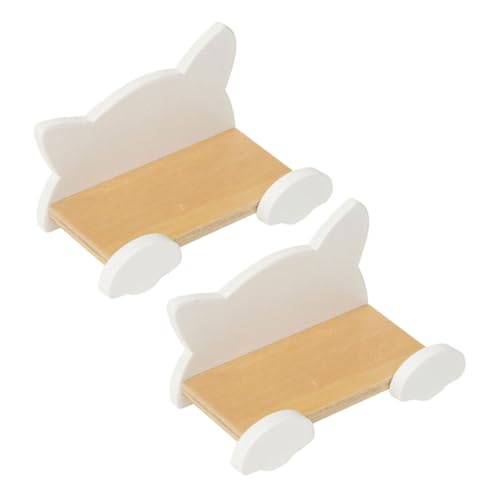 KONTONTY 2 Stück Mini Aufbewahrungsregal Miniatur Regal Kleiner Spiel Organizer Kleines Puppenhaus Hohes Kleines Puppenhaus Wandregal Schreibtisch Mini Mini von KONTONTY