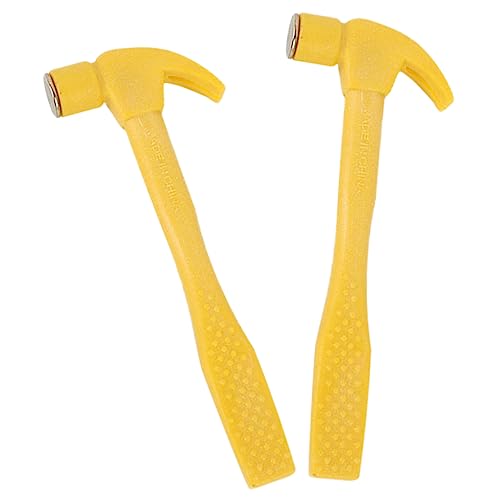 KONTONTY 2 Stück Mini Hammer Kinderhammer Kleinkindspielzeug Babyhammer Hammer Für Kleinkinder 1–3 Spielzeughammer Mini Schlägel Lernspielzeug Kinderwerkzeuge von KONTONTY