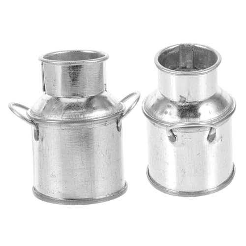 KONTONTY 2 Stück Mini Milchkännchen Deko Mini Eimer für Puppenhaus und Mikrolandschaften Realistische Tischdeko und Kreative Arrangements KONTONTY 2 Stück Mini Milchkännchen Deko Mini Eimer für Puppenhaus und Mikrolandschaften Realistische Tischdeko und Kreative Arrangements von KONTONTY