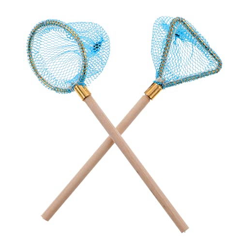 KONTONTY 2 Stück Miniatur Fischernetz Modell für Puppenhaus Dekoration Lifelike Mini Fishing Net für Mini Fly Fishing Deko und Kreative Spielszene von KONTONTY
