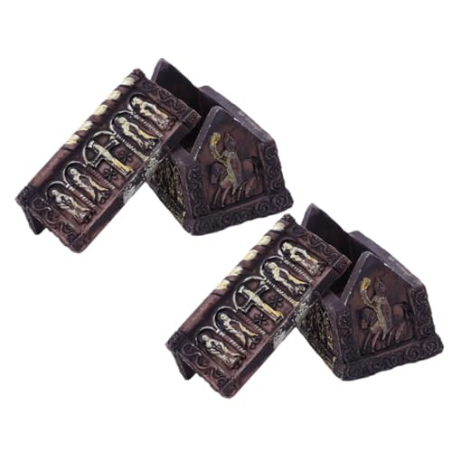KONTONTY 2 Stück Miniatur Koffer Halloween Deko Micro Landschafts Accessoires für Tisch Schrank Puppenhaus Aquarien Grusel Dekoration für Halloween Partys und Miniaturgärten KONTONTY 2 Stück Miniatur Koffer Halloween Deko Micro Landschafts Accessoires für Tisch Schrank Puppenhaus Aquarien Grusel Dekoration für Halloween Partys und Miniaturgärten von KONTONTY