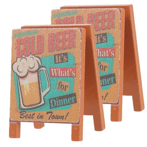 KONTONTY 2 Stück Miniatur Puppenhaus Schilder Dekoratives Mini Schild Puppenhaus Zubehör Miniatur Modell KONTONTY 2 Stück Miniatur Puppenhaus Schilder Dekoratives Mini Schild Puppenhaus Zubehör Miniatur Modell von KONTONTY