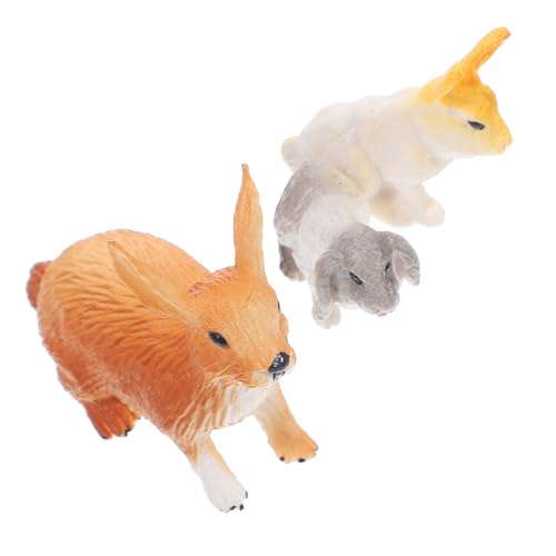 KONTONTY 2 Stück Niedliche Kaninchen Figuren Lebendige Hase Ornamente für Schreibtischdekoration für Zuhause und Büro Perfektes für und Sammler von KONTONTY