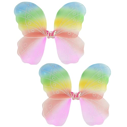 KONTONTY 2 Stück Performance Requisiten Schmetterlingsflügel Halloween Kostümzubehör Regenbogen Feenflügel Flügel Kostüm Kostüme Halloween-flügel Kostüm Flügel Für Bühnenauftritte KONTONTY 2 Stück Performance Requisiten Schmetterlingsflügel Halloween Kostümzubehör Regenbogen Feenflügel Flügel Kostüm Kostüme Halloween-flügel Kostüm Flügel Für Bühnenauftritte von KONTONTY