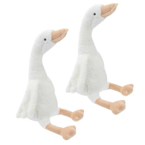 KONTONTY 2 Stück Plüsch Gans Stofftier Weiche Süße Schwäne für für Geburtstage und Weihnachten Deko im Kinderzimmer und Wohnzimmer KONTONTY 2 Stück Plüsch Gans Stofftier Weiche Süße Schwäne für für Geburtstage und Weihnachten Deko im Kinderzimmer und Wohnzimmer von KONTONTY