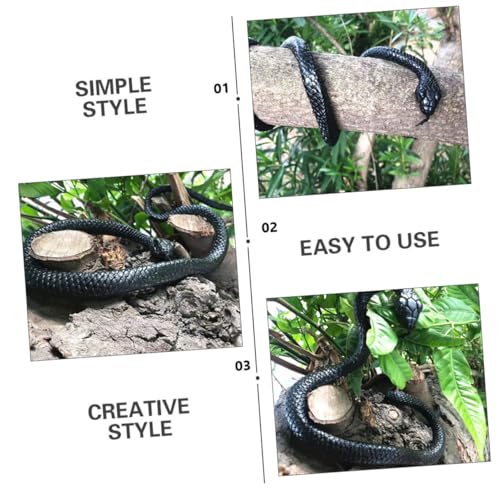 KONTONTY 2 Stück Realistische Teiliges Schwarze Gummischlangen TPR Material Gruselige Halloween Dekorationen Als Desktop Adornments Und Pädagogische Modelle Für Streiche Und Vogelschutz KONTONTY 2 Stück Realistische Teiliges Schwarze Gummischlangen TPR Material Gruselige Halloween Dekorationen Als Desktop Adornments Und Pädagogische Modelle Für Streiche Und Vogelschutz von KONTONTY