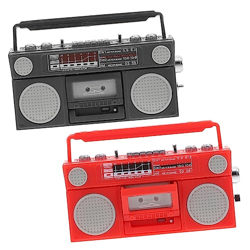 KONTONTY 2 Stück Retro Radio Modell Dekorative Funkgeräte Figuren für Puppenhaus Stil Wohnzimmer Schlafzimmer und Miniaturgärten KONTONTY 2 Stück Retro Radio Modell Dekorative Funkgeräte Figuren für Puppenhaus Stil Wohnzimmer Schlafzimmer und Miniaturgärten von KONTONTY