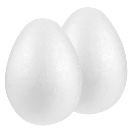KONTONTY 2 Stück Schaum Eier Zum Bemalen DIY Geformte Unbemalte Große Styropor Eier Zum Basteln Für Styropor Form Bemalbares Styropor Ei Große Kits Eier Schäume Basteln Eier von KONTONTY