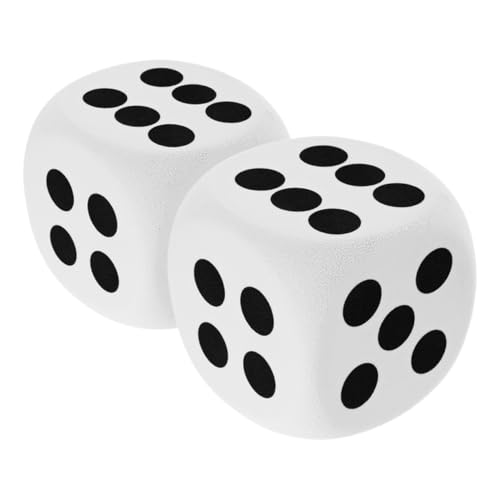 KONTONTY 2 Stück Schaumwürfel Mit Zahlenpunkten Weiche Spielwürfel 6-seitige Würfel Zum Lernen Party Spielzeug Mathematik Lehrmittel Tragbar Und Sicher Für Kinder von KONTONTY