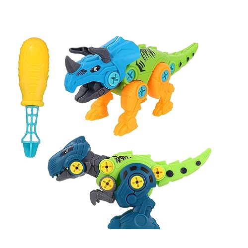 KONTONTY 2 Stück Teiliges Dinosaurier Modellspielzeug zum Selberbauen DIY Schraubspielzeug Pädagogisch Sicher und Umweltfreundlich für Ab Jahren Kreatives Lernspielzeug für Dinosaurier von KONTONTY