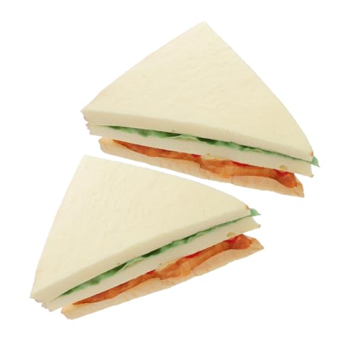 KONTONTY 2 Stück Teiliges Künstliches Sandwich Modell Realistische Brotsimulation Langlebige Deko für Küche Fotografie Film Requisiten Vielseitige Verwendung von KONTONTY