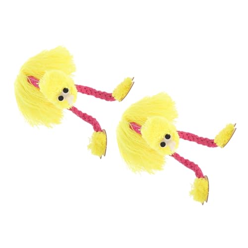 KONTONTY 2 Stück Teiliges Plüsch Strauß Marionetten Realistische Tierfiguren Robuste Handpuppen mit Zugfäden Interaktives Lernspielzeug für Tragbar für Puppentheater und Kreative Spiele von KONTONTY