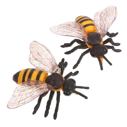 KONTONTY 2 Stück Teiliges Realistisches Bienenfiguren Detailgetreue Tiermodelle aus Kindersicherem Material Tragbar für Naturwissenschaftliche Projekte und Frühkindliche Bildung für von KONTONTY