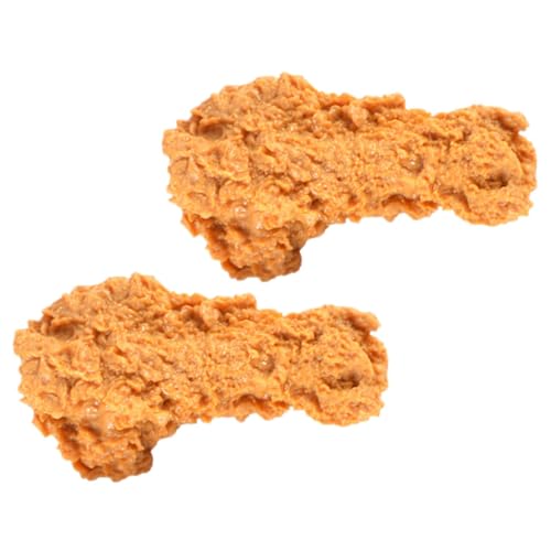 KONTONTY 2 Stück Teiliges Realistisches PVC Fake Chicken Leg Gefälschte Hähnchenkeulen Deko Langlebige DIY Kühlschrankmagneten Lebensmittelechtes Modell für Fotorequisiten und von KONTONTY