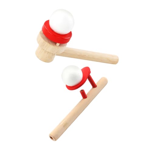 KONTONTY 2 Stück Teiliges Spielset Schwebe Ball zum Pusten Fördert Atemkontrolle Lippenmuskulatur Hand Auge Koordination aus Sicherem Material Kreatives Balance und Geschicklichkeitsspiel von KONTONTY