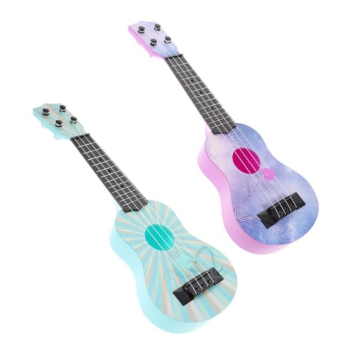 KONTONTY 2 Stück Ukulele Musikinstrumente Musikspielzeug Kleinkind Gitarre Kleinkind Musikinstrumente Imitationsgitarren Früherziehungsspielzeug Kindergitarre Kinderspielzeug von KONTONTY