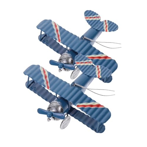KONTONTY 2 Stück Vintage Flugzeug Modell Retro Deko für Schreibtisch Miniatur Flugzeug Ornament für Wohnzimmer Schlafzimmer und Büro von KONTONTY