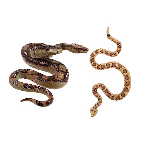 KONTONTY 2 Stück künstliche Schlange für kinderspielzeug Snake Model for Learning funnytoys gefälscht klein realistisches Schlangenmodell Plastik realistische Schlange von KONTONTY