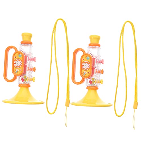 KONTONTY 2 Stück -trompete Musikalisches Für Simulation Trompete Anfänger Trompete Für Instrumentaltrompeten Zarte Trompete Yellow Plastik von KONTONTY