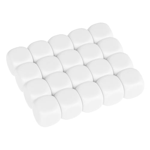 KONTONTY 20 Stück Leere Acrylwürfel Weiße Sechsseitige Würfel Abgerundete DIY-würfel Für Zählen Mathematik Partyzubehör KONTONTY 20 Stück Leere Acrylwürfel Weiße Sechsseitige Würfel Abgerundete DIY-würfel Für Zählen Mathematik Partyzubehör von KONTONTY
