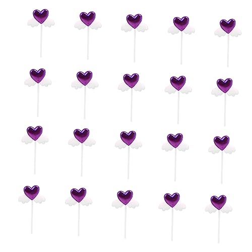 KONTONTY 20 Stück Cupcake Picks Torten Deko Flügel Tortenaufleger für Kuchen Zufällige Farben Geburtstagsfeiern Hochzeiten und Themenpartys Zufällige Farbe von KONTONTY