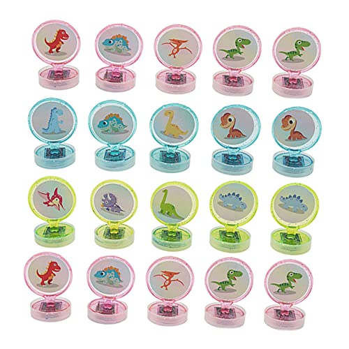 KONTONTY 20St Dinosaurier-Stempelspielzeug Kinder stempelset kinderstempel Set Kleintierspielzeug Lernspielzeug Kinderspielzeug Spielzeug für Kleinkinder Briefmarkenspielzeug Partyzubehör von KONTONTY