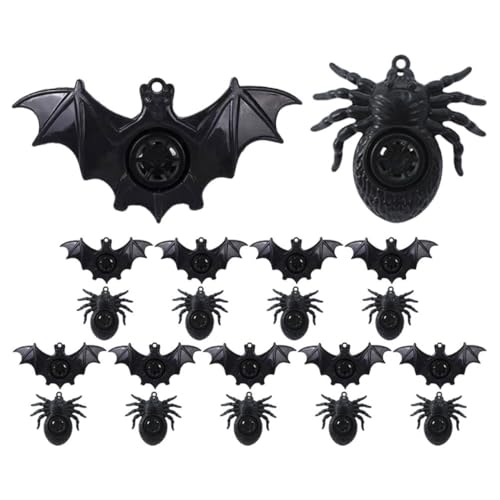 KONTONTY 20 Stück Halloween Fledermauspfeife Spinne Neuheitsspielzeug Für Partys Interessantes Pfeifenspielzeug Cartoon Fledermauspfeife Fledermausform Pfeifenspielzeug von KONTONTY