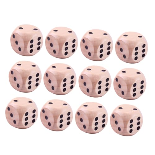 KONTONTY 20 Stück Holzwürfel Würfel Anzahl Mini Würfel Für Spiel Party Hexagonal Würfel Set Blank En Würfel Würfel Bar Punkt Würfel Spielzeug von KONTONTY
