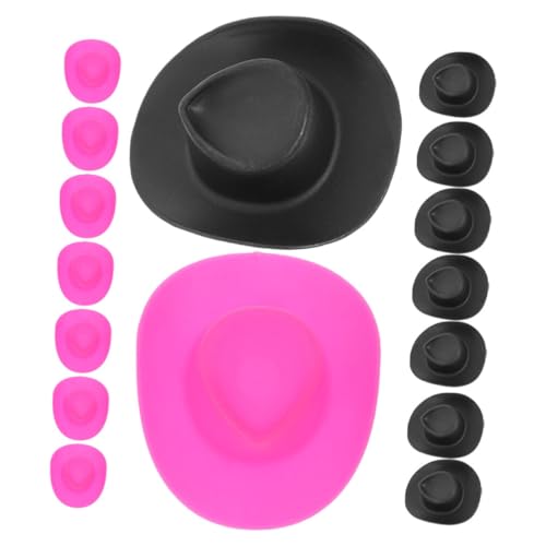 KONTONTY 20 Stück Mini Cowboyhüte Dekorative Puppenhüte für Puppenstuben Party Dekoration DIY Bastelprojekte aus Robustem für Besondere Anlässe von KONTONTY