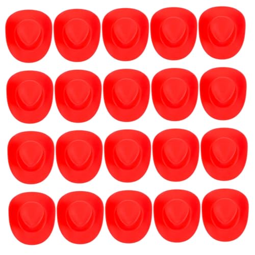 KONTONTY 20 Stück Mini Cowboyhüte Plastik Hüte für Puppenhaus Dekoration Western Accessoires für Bastelprojekte und Rollenspiele für Fotografie und Cosplay von Puppen KONTONTY 20 Stück Mini Cowboyhüte Plastik Hüte für Puppenhaus Dekoration Western Accessoires für Bastelprojekte und Rollenspiele für Fotografie und Cosplay von Puppen von KONTONTY