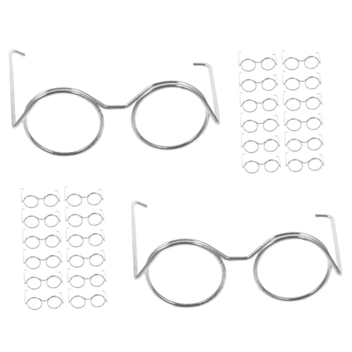 KONTONTY 20 Stück Mini Puppenbrillen aus Metalldraht Stylische Accessoires ohne Linsen für Puppenmode und DIY Projekte für Puppenliebhaber und Kreative Bastler KONTONTY 20 Stück Mini Puppenbrillen aus Metalldraht Stylische Accessoires ohne Linsen für Puppenmode und DIY Projekte für Puppenliebhaber und Kreative Bastler von KONTONTY