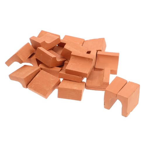 KONTONTY 20 Stück Mini-Steine winzige Ziegel Zubehör für Bausteine gefälschter Ziegelstein Bausteine für Wände falsche Ziegel Miniatur-Puppenhauszubehör Puppenhaus-Steine Ton KONTONTY 20 Stück Mini-Steine winzige Ziegel Zubehör für Bausteine gefälschter Ziegelstein Bausteine für Wände falsche Ziegel Miniatur-Puppenhauszubehör Puppenhaus-Steine Ton von KONTONTY