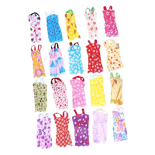 KONTONTY 20 Stück Puppenkleid Spiel Puppenkleidung Accessoires Puppe verkleiden Sich Kleidung Puppenoutfits Puppenkleidung für Spielkleidung anziehen Puppenzubehör Stoff von KONTONTY