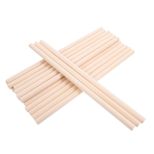 KONTONTY 20 Stück Rhythmusstäbe Für Juniorstäbe Fingertrommelstöcke Musikalische Kinderhandinstrumentstäbe Ahorn Schlaginstrumentenstäbe Musikstäbe Birke Beige von KONTONTY