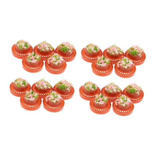 KONTONTY 20 Stück Simulation Miniatur Pflanzgefäße Kunststoff für Puppenhaus Mikrolandschaft Sandtisch Dekorationen von KONTONTY