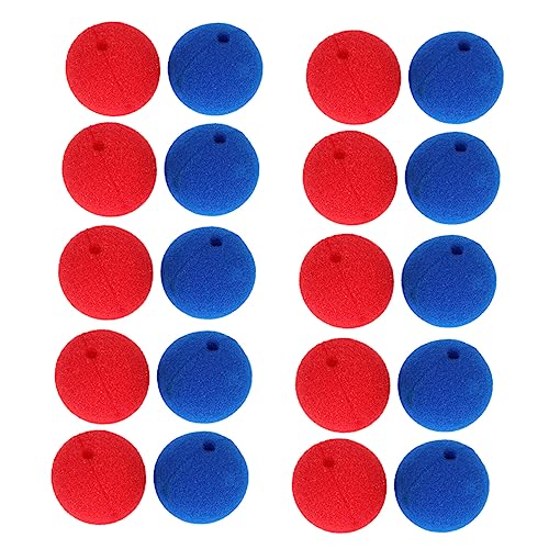 KONTONTY 20 Stück Teiliges Clownsnasen aus Weichem Rote und Blaue Farben für Maskerade Karneval Party Deko und Clown Cosplay Zubehör KONTONTY 20 Stück Teiliges Clownsnasen aus Weichem Rote und Blaue Farben für Maskerade Karneval Party Deko und Clown Cosplay Zubehör von KONTONTY