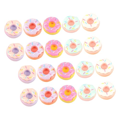 KONTONTY 20 Stück Teiliges Donuts für Puppenhaus Realistische Nachbildung von Süßigkeiten für Dekoration und Kreative Projekte Gemischt von KONTONTY