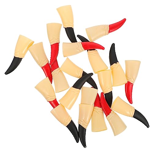 KONTONTY 20 Stück Teiliges Halloween Finger Nagel Requisiten Gefälschte Fingernägel Rot und Schwarz Gruselige Karneval Deko für Cosplay und Kostümparty Langlebiges Kunststoffmaterial KONTONTY 20 Stück Teiliges Halloween Finger Nagel Requisiten Gefälschte Fingernägel Rot und Schwarz Gruselige Karneval Deko für Cosplay und Kostümparty Langlebiges Kunststoffmaterial von KONTONTY