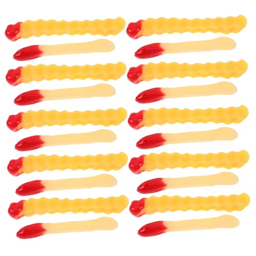 KONTONTY 20 Stück Teiliges Künstliche Pommes Frites Dekoration Realistische Miniatur Lebensmittelmodelle Vielseitig für Restaurant Fotografie Party und Schaufensterdisplay KONTONTY 20 Stück Teiliges Künstliche Pommes Frites Dekoration Realistische Miniatur Lebensmittelmodelle Vielseitig für Restaurant Fotografie Party und Schaufensterdisplay von KONTONTY