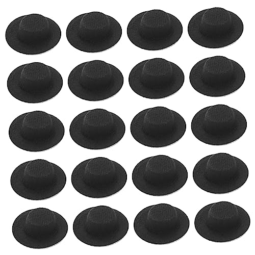 KONTONTY 20 Stück Teiliges Mini Weihnachtsmützen Schwarz DIY Bastelhut für Schneemann Deko Praktische Partyaccessoires für Weihnachtsfeier und Kinderbastelprojekte Zufällige von KONTONTY