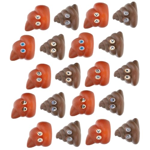 KONTONTY 20 Stück Teiliges Realistische Imitation Kackhaufen Spielzeuge Prank Props für Lustige Streichspielzeuge Halloween Aprilscherz Partyspaß von KONTONTY