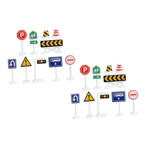 KONTONTY 20 Stück Teiliges Verkehrsschilder Spielset für Realistische Mini Straßenschilder zur Verkehrserziehung und Simulation von Verkehrsszenen für Kreatives und Lernen KONTONTY 20 Stück Teiliges Verkehrsschilder Spielset für Realistische Mini Straßenschilder zur Verkehrserziehung und Simulation von Verkehrsszenen für Kreatives und Lernen von KONTONTY