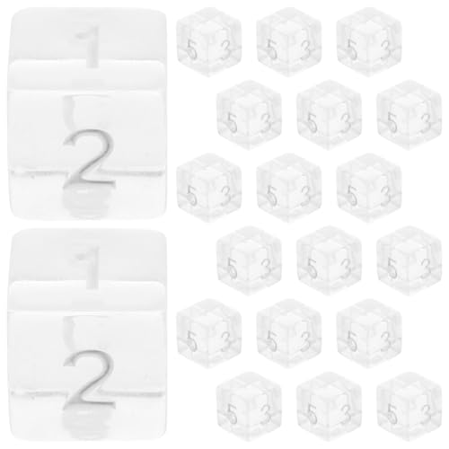 KONTONTY 20-teiliges Spielwürfel-Set Aus Acryl Mit Zahlenwürfeln Runden Ecken Lustiges Party-zubehör Für Würfel Für Spiele KONTONTY 20-teiliges Spielwürfel-Set Aus Acryl Mit Zahlenwürfeln Runden Ecken Lustiges Party-zubehör Für Würfel Für Spiele von KONTONTY